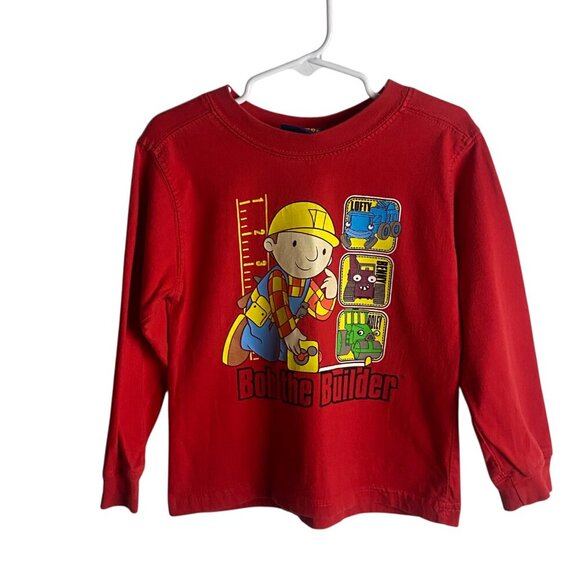 Bob The Builder Other - Vintage Bob The Builder Long Sleeve T-Shirt Youth Boys Size 3T 2006 Red Y2K